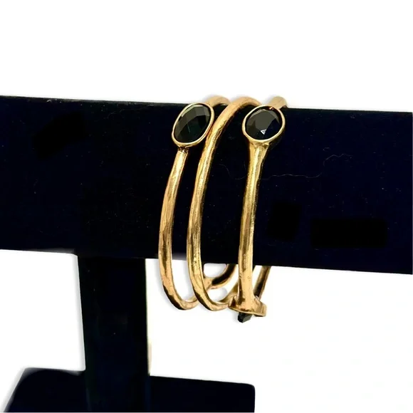 CHICO’s Black Stone Gold Bangle Set | NWOT - Picture 4 of 6